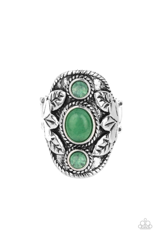 PALMS Up Green statement ring
