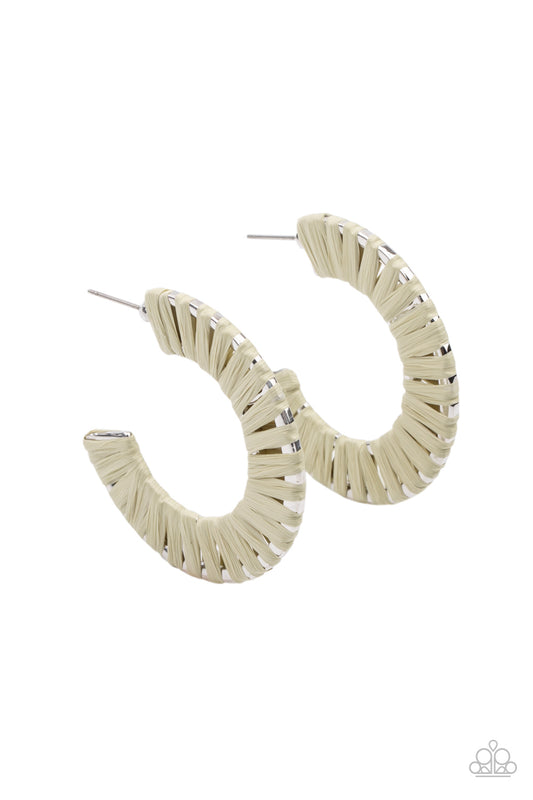 A Chance of RAINBOWS Green hoop earrings