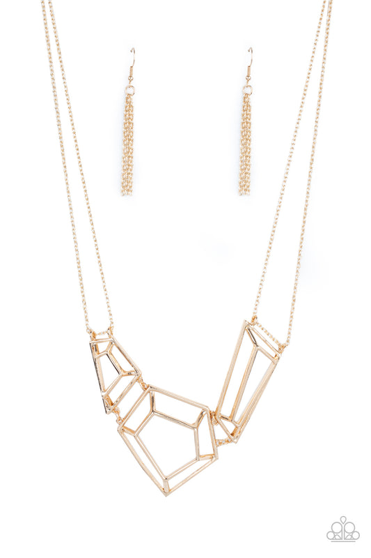 3-D Drama Gold statement necklace