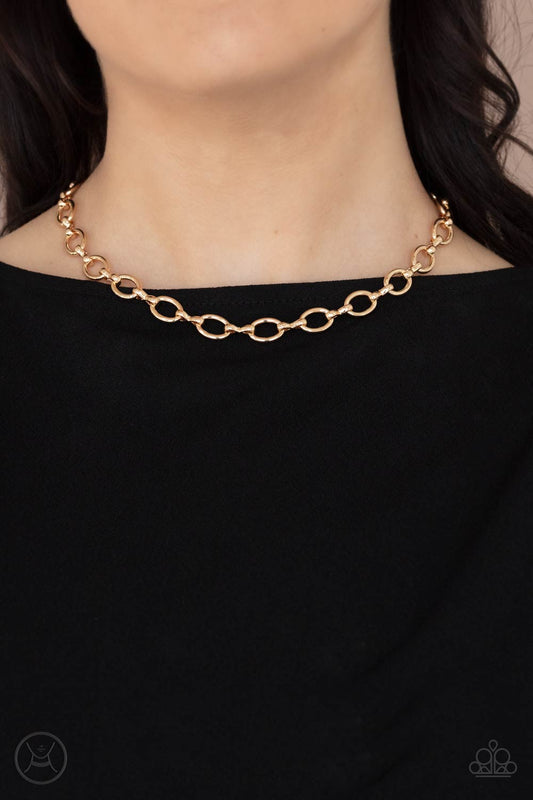 Craveable Couture Gold choker necklace, alternate view
