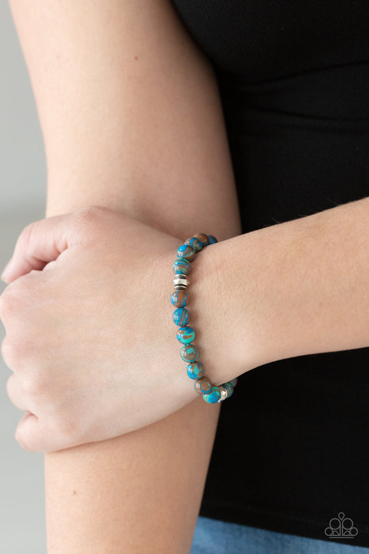 Awakened Blue stretch bracelet, alternate view