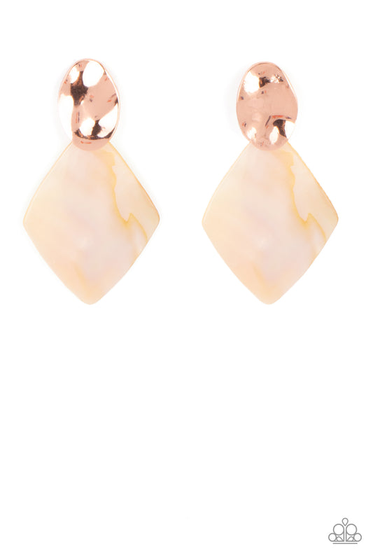 Alluringly Lustrous Copper post earrings