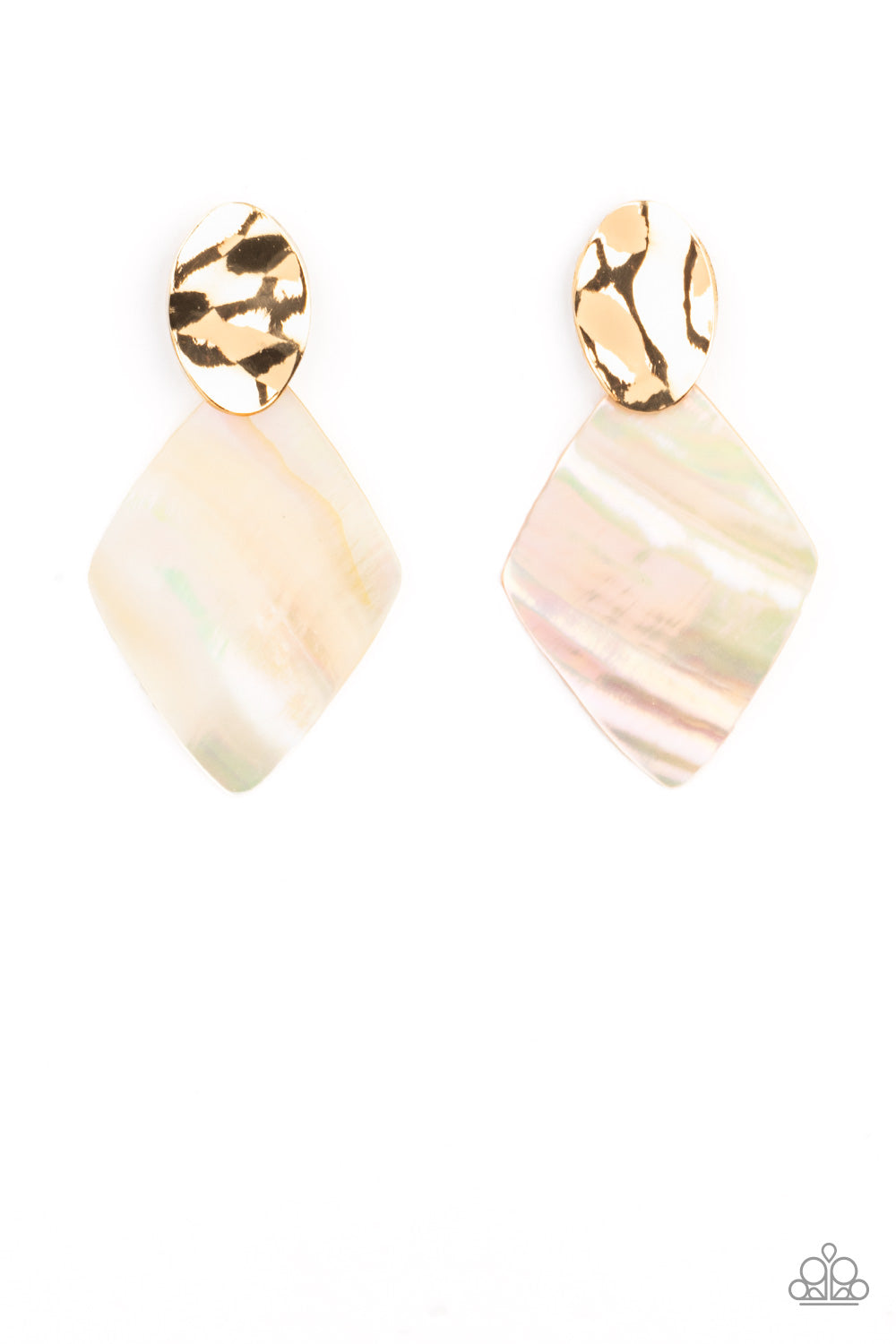 Alluringly Lustrous Gold post earrings