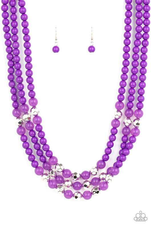 STAYCATION All I Ever Wanted Purple statement necklace