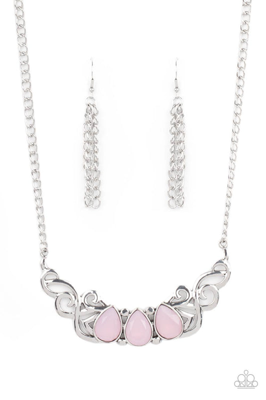 Heavenly Happenstance Pink statement necklace