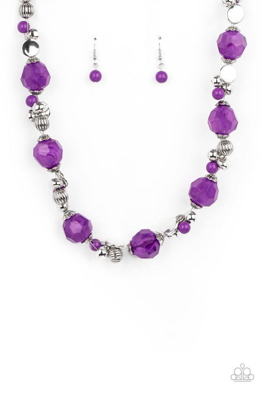 Vidi Vici VACATION Purple statement necklace
