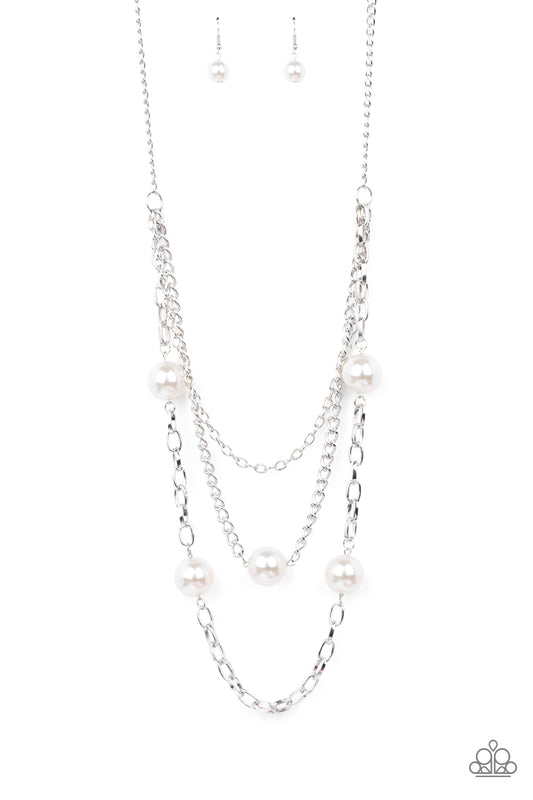Thanks For The Compliment White statement necklace