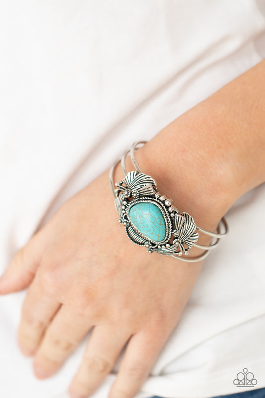Western Wonderland Blue cuff bracelet, alternate view