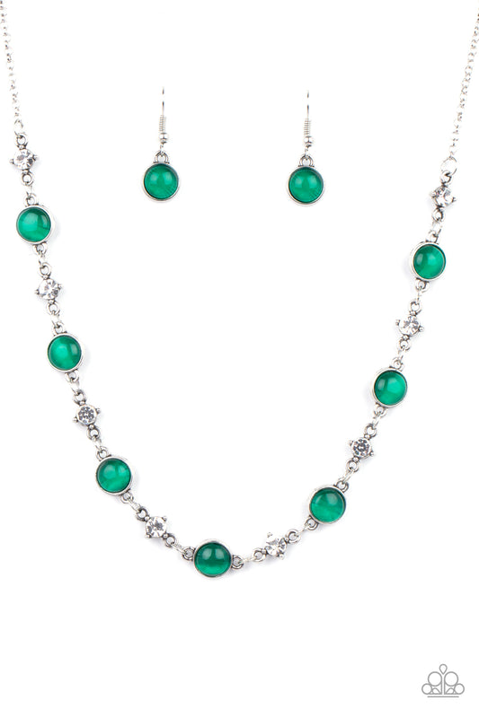 Inner Illumination Green statement necklace