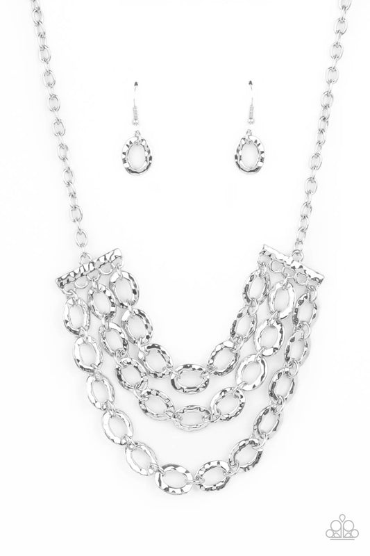 Repeat After Me Silver statement necklace