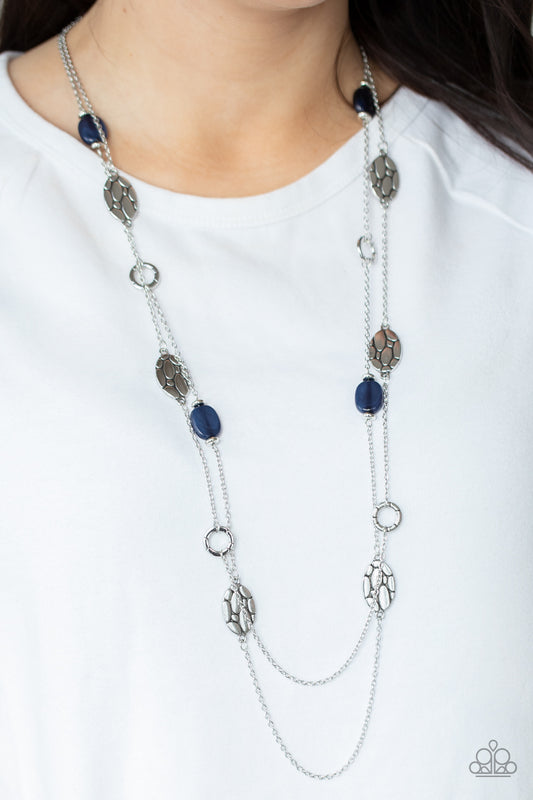 Cobble Creeks Blue statement necklace, alternate view