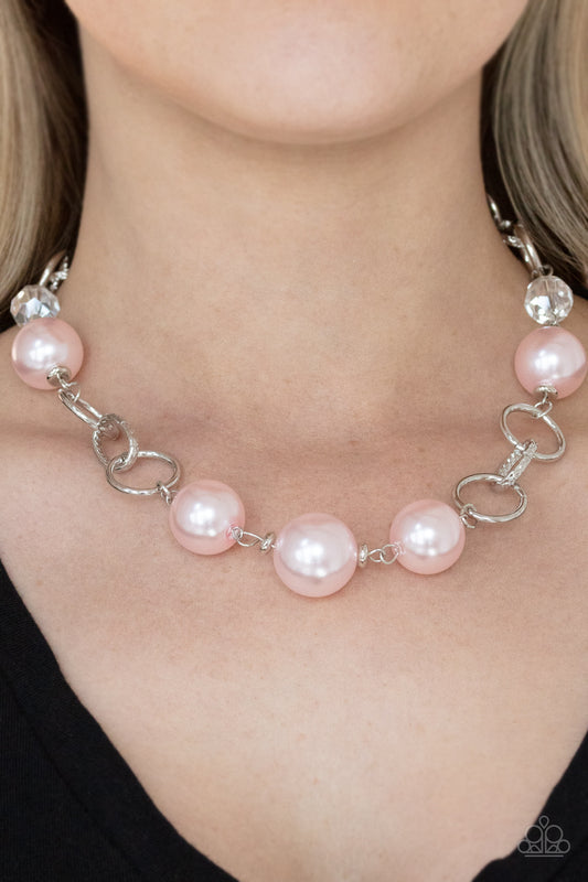 New Age Novelty Pink statement necklace, alternate view