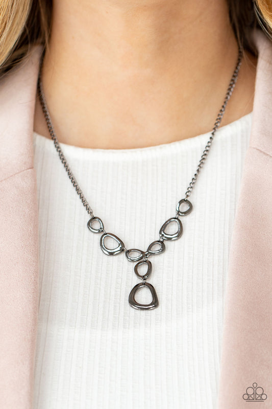 So Mod Black statement necklace, alternate view