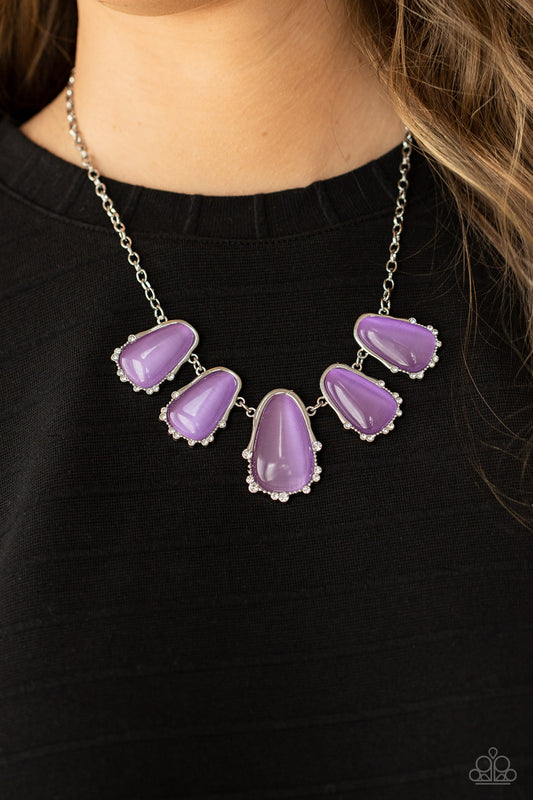 Newport Princess Purple statement necklace, alternate view