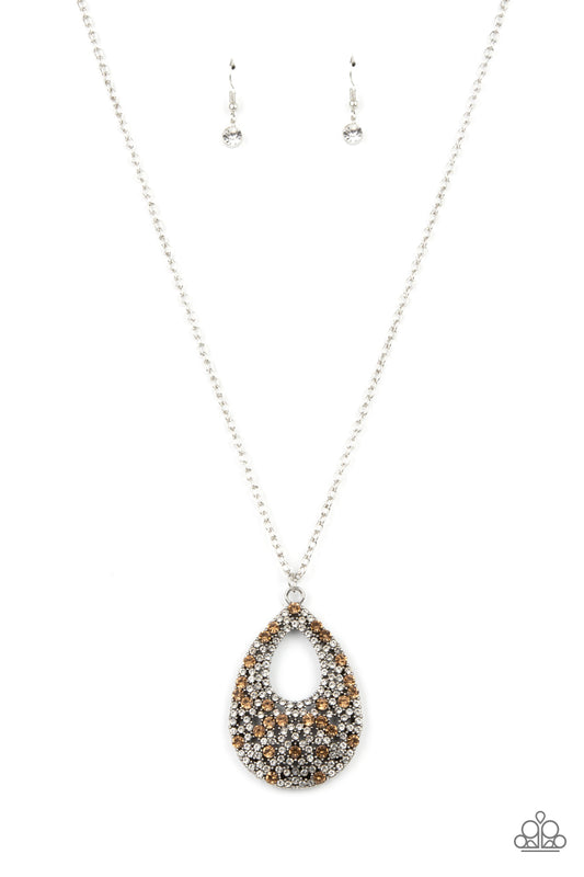 High Society Stargazing Brown pendant necklace