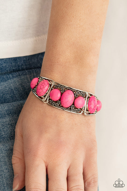 Southern Splendor Pink cuff bracelet, alternate view
