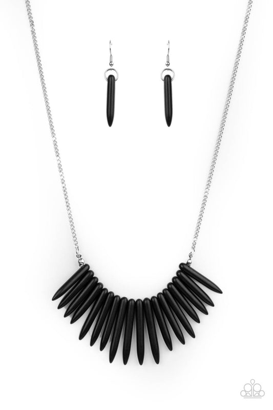 Exotic Edge Black statement necklace