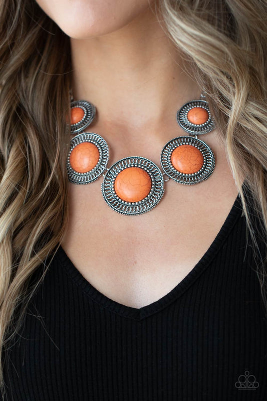 She Went West Orange statement bracelet, alternate view
