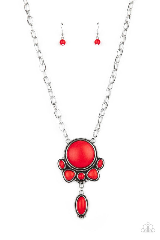 Geographically Gorgeous Red pendant necklace