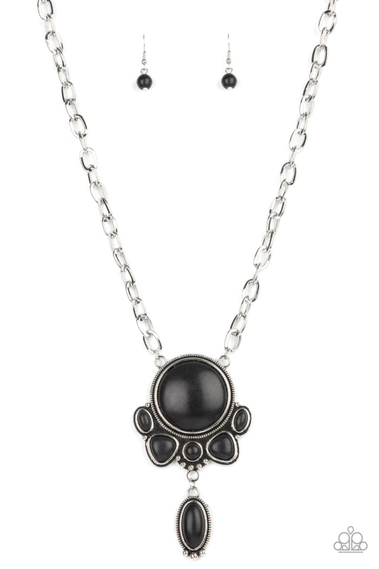 Geographically Gorgeous Black pendant necklace