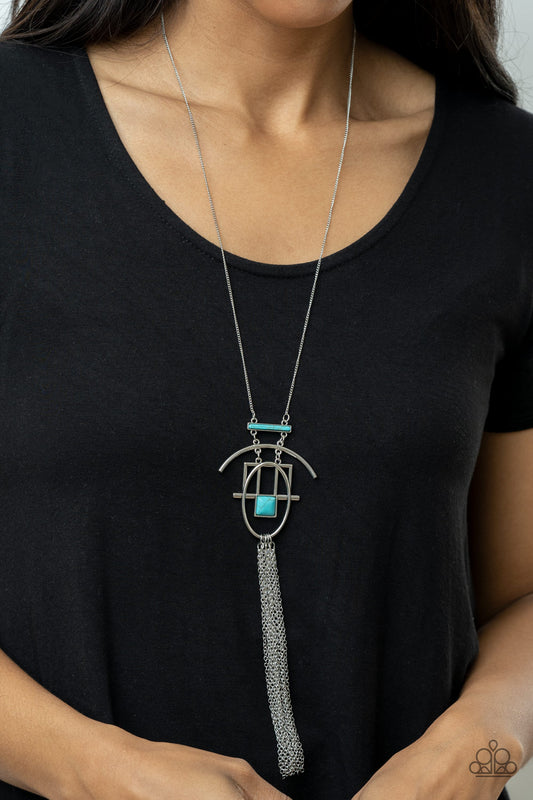 Eco Echoes Blue pendant necklace, alternate view