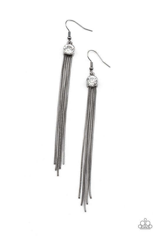 Always In Motion Black dangle earrings