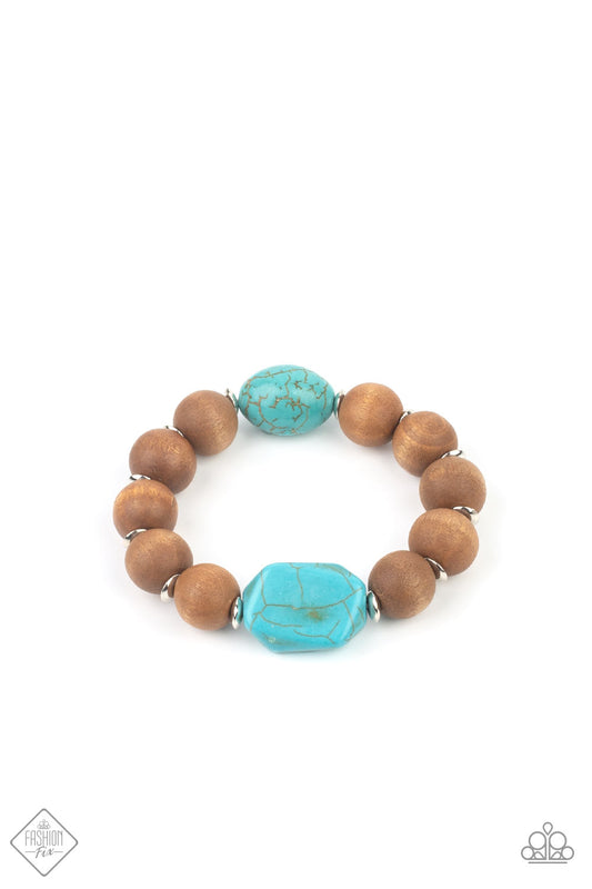 Abundantly Artisan Blue stretch bracelet, alternate view