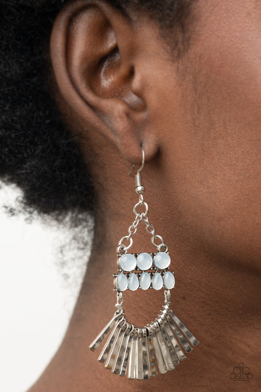 A FLARE For Fierceness White dangle earrings, alternate view