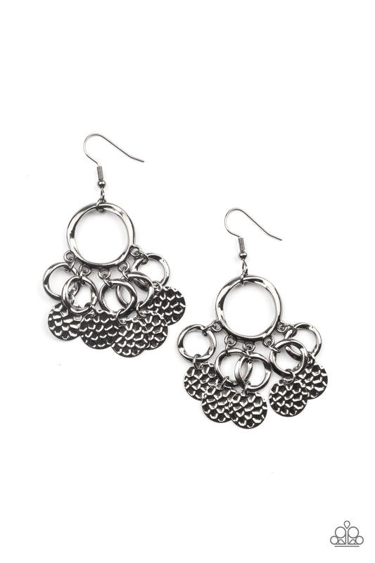 Partners in CHIME Black dangle earrings