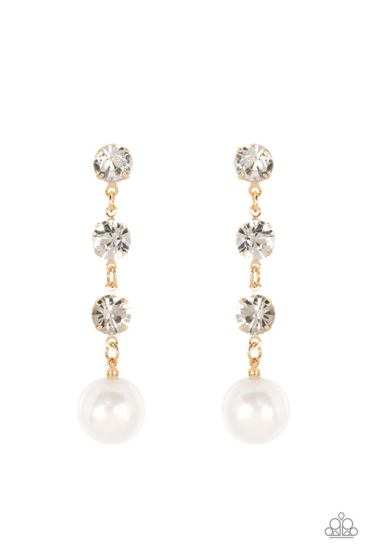 Yacht Scene Gold post earrings