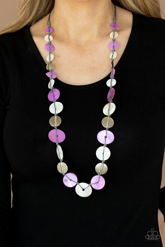 Seashore Spa Purple statement necklace, alternate view