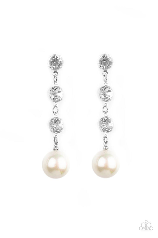Yacht Scene White post earrings