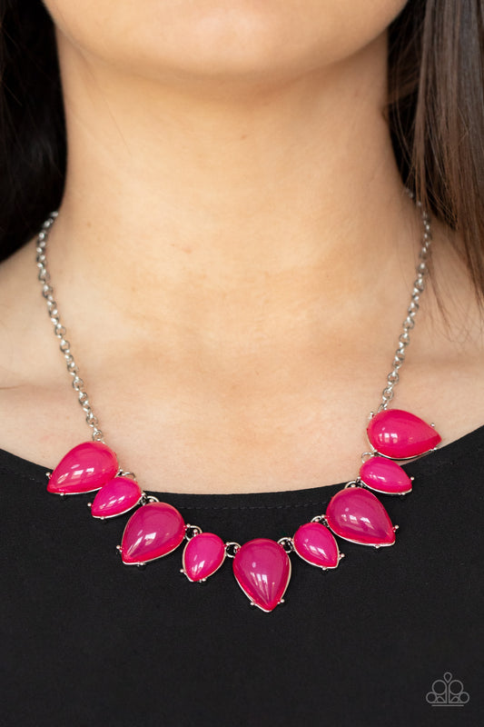 Pampered Poolside Pink statement necklace, alternate view