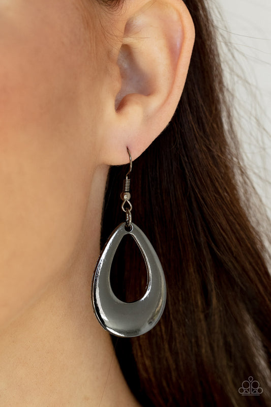All Allure, All The Time Black dangle earrings, alternate view