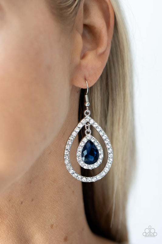Blushing Bride Blue dangle earrings, alternate view
