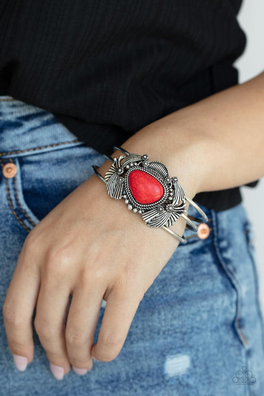 Western Wonderland Red cuff bracelet, alternate view