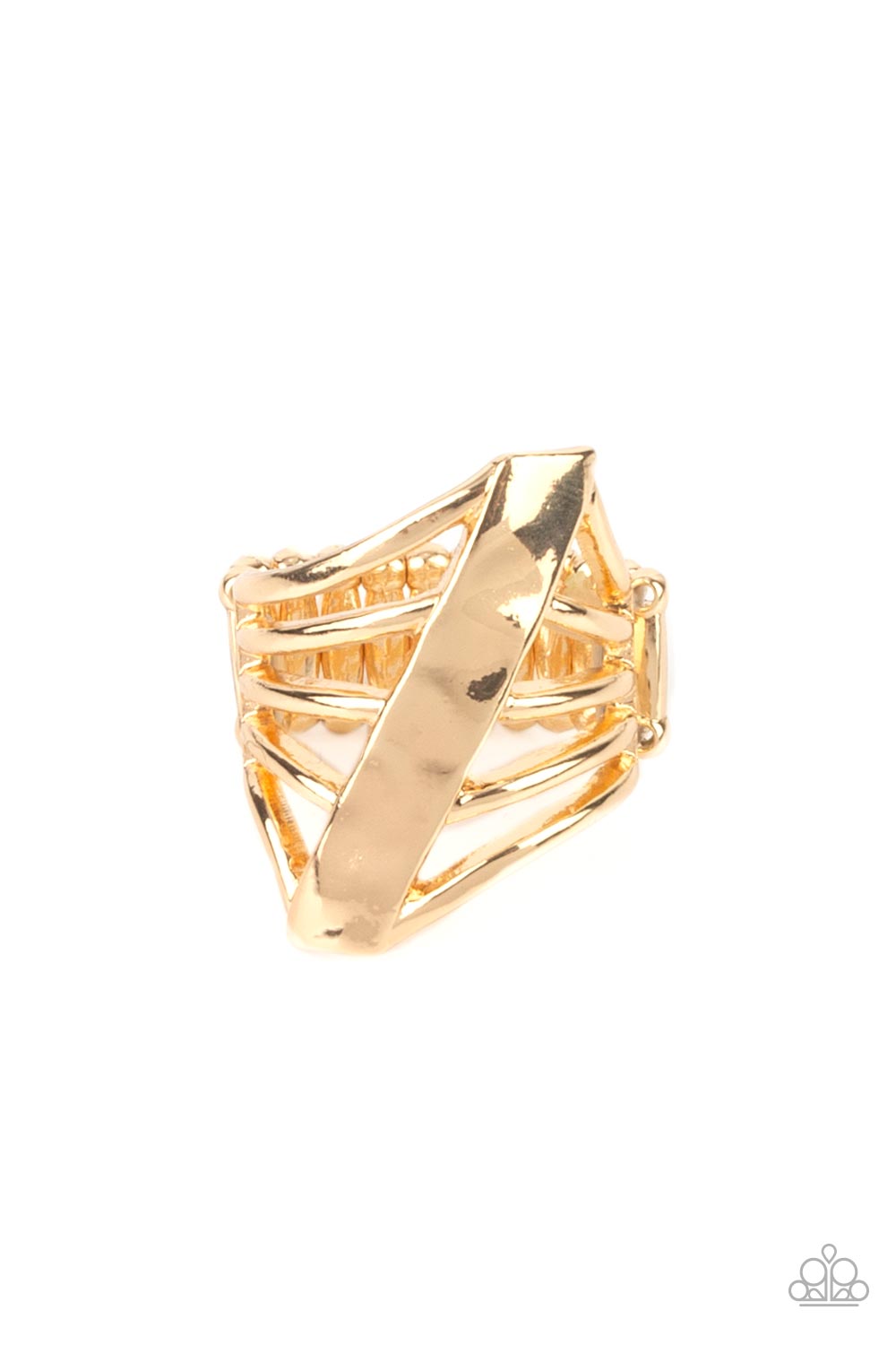 Encrypted Edge Gold statement ring