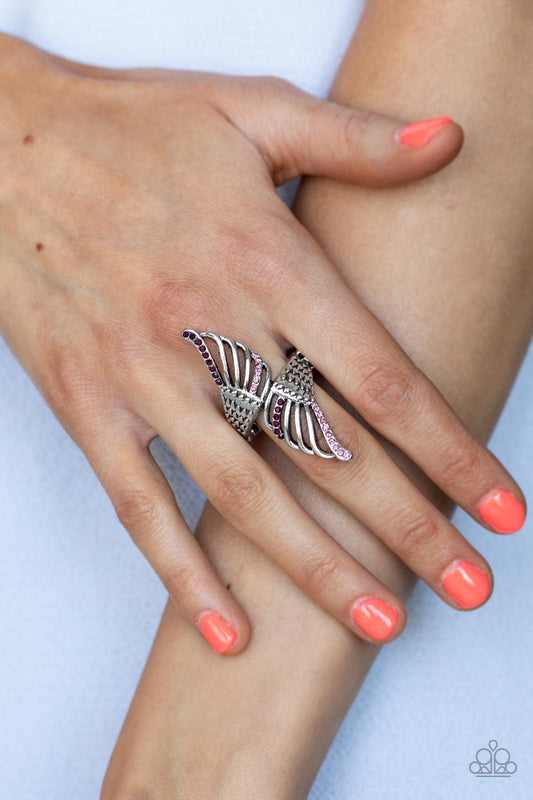 Angels Among Us Purple statement ring, alternate view