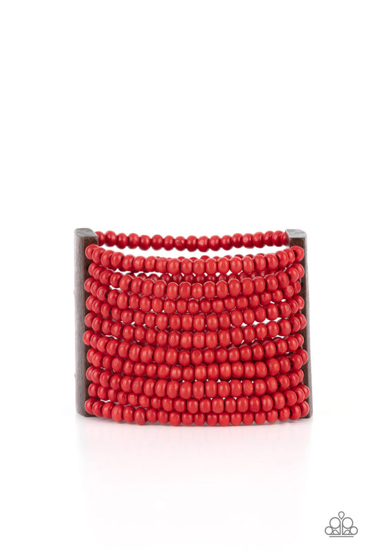 Waikiki Wonderland Red stretch bracelet