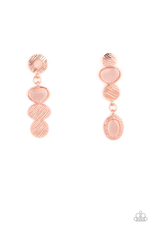 Asymmetrical Appeal Copper post earrings