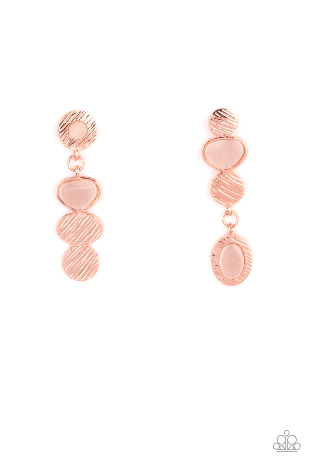 Asymmetrical Appeal Copper post earrings