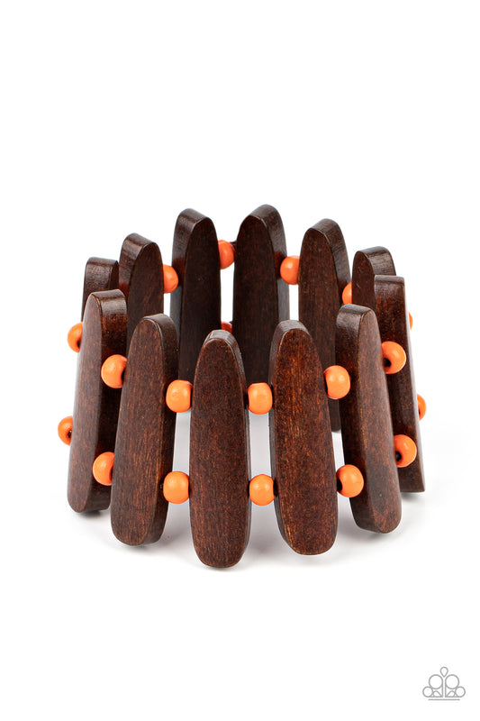 Coronado Cabana Orange stretch bracelet