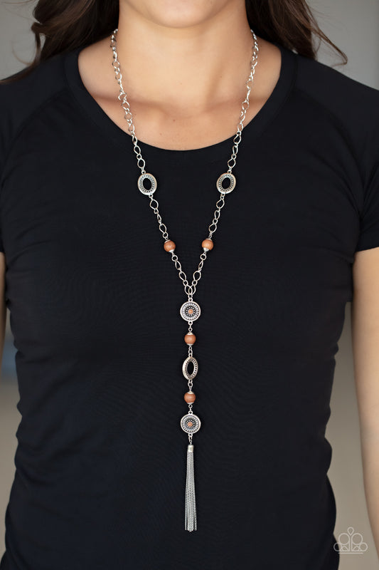 The Natural Order Brown statement necklace, alternate view