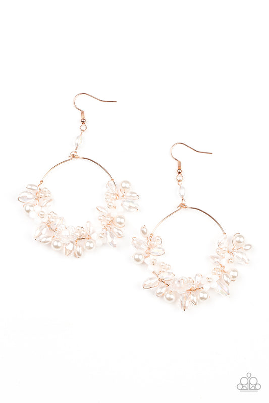 Floating Gardens Copper hoop earrings