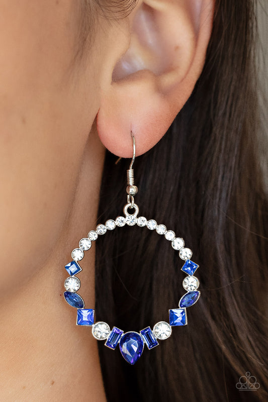 Revolutionary Refinement Blue hoop earrings, alternate view