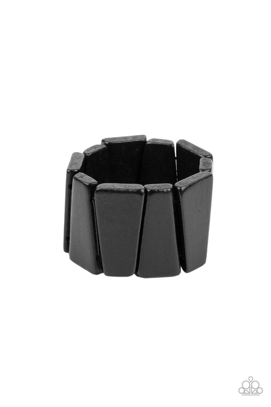 Barbados Backdrop Black stretch bracelet