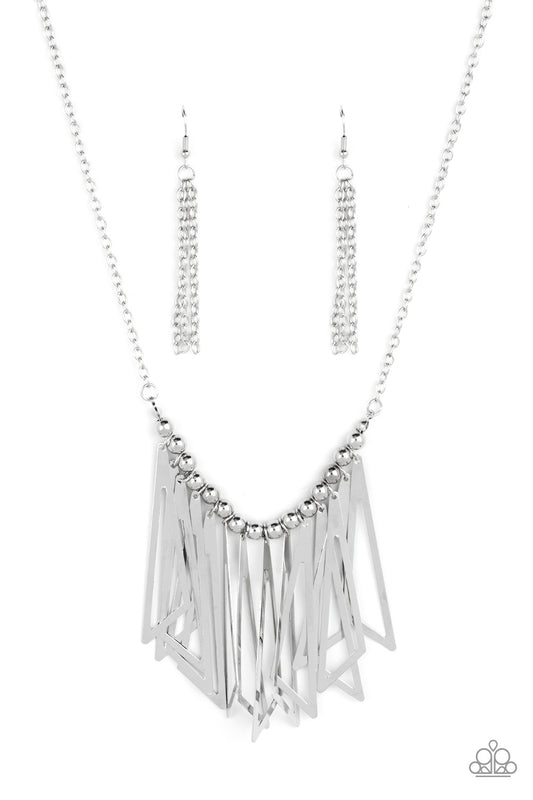 Industrial Jungle Silver statement necklace