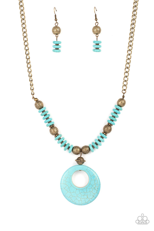 Oasis Goddess Brass pendant necklace