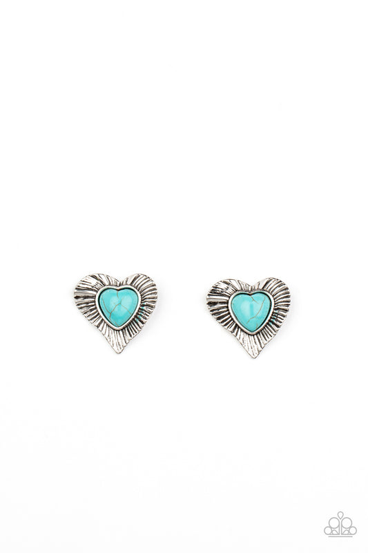 Rustic Romance Blue post earrings