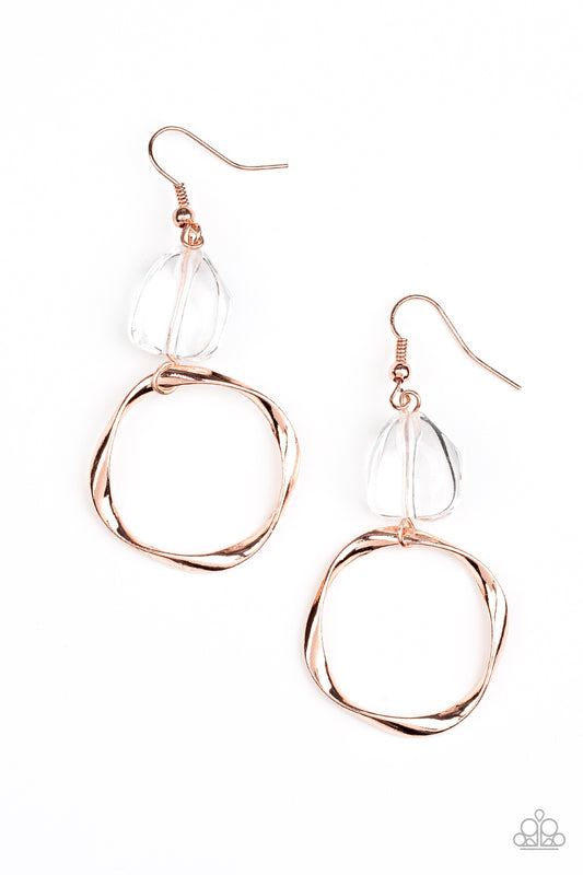All Clear Copper hoop earrings